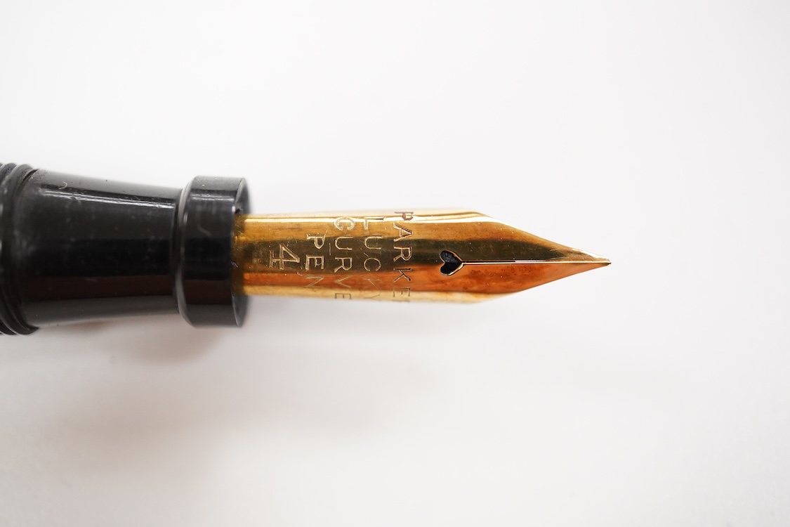 A Parker Lucky Curve Jacknife Safety fountain pen, No. 24.5 - correct No.4 Lucky curve nib